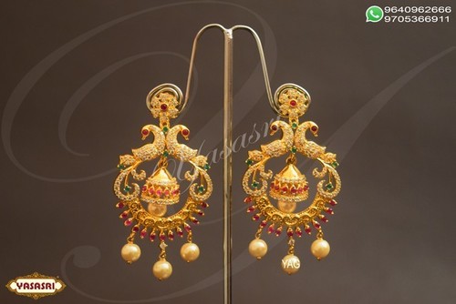 Cz Earrings - Gold Plated Design, Quartz and Ruby Stone Accents, 3.5mm Thickness, Lightweight for Parties and Gifts