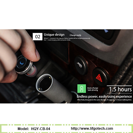 Bluetooth Car Charger - Aluminum Alloy, 24x86mm, Bluetooth 4.0, 25mah Battery, Hands-free Calls