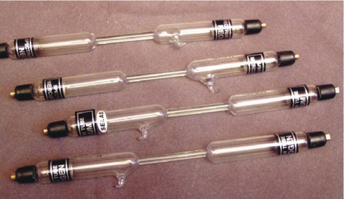 Spectral Gas Tubes - Glass Material, Precision Electrodes with Constricted Center | Ideal for High Voltage Lab Studies on Discharge Phenomena