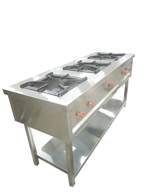 Stainless Steel Three Burner Range