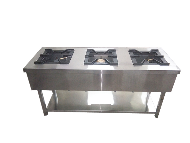 Stainless Steel Three Burner Range