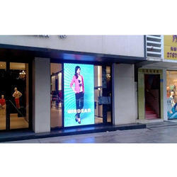 LED Display Screen - Customized Dimensions, 7.62 mm Pixel Pitch, Black Rectangle Design, Full Color for Outdoor Advertising