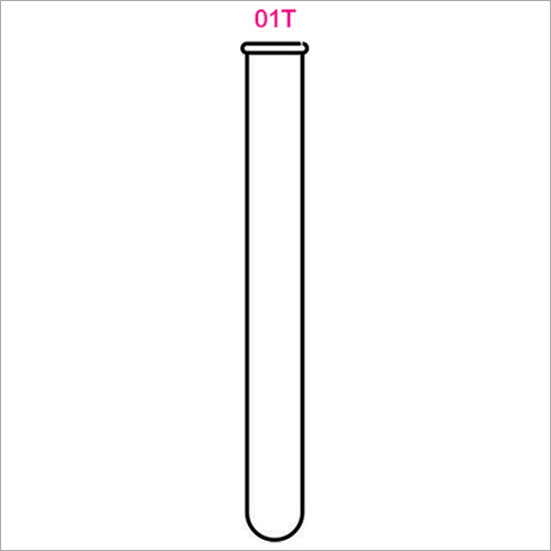 टेस्ट ट्यूब - गोल तल, रिम के साथ