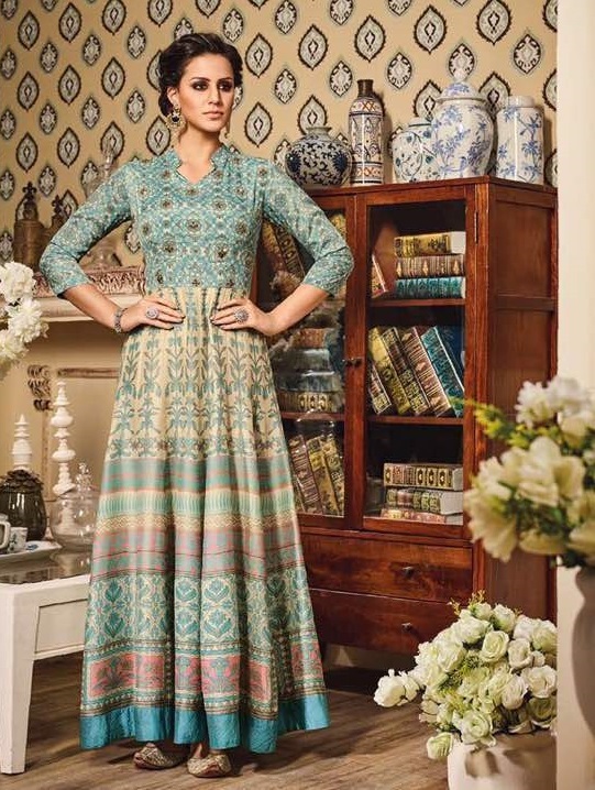 Islamic Anarkali Suits - German Silk Top, Santoon Bottom, Chiffon Dupatta, Customized Size Up To 42, Embroidery And Handwork