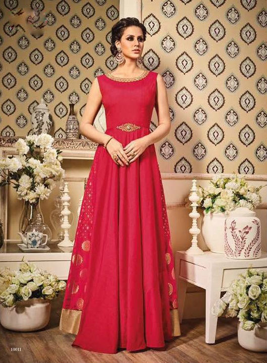Islamic Anarkali Suits - German Silk Top, Santoon Bottom, Chiffon Dupatta, Customized Size Up To 42, Embroidery And Handwork