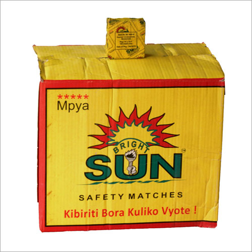 Brightsun Match Box - 42-45 Splints Average, Brown Match Head Color | Safety Matches For High Quality Usage
