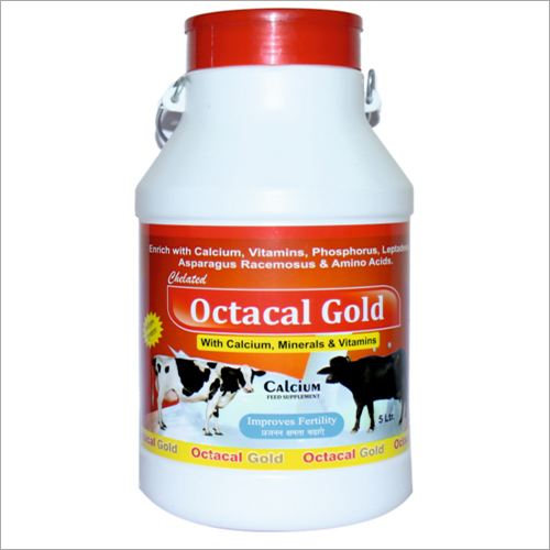 CHELATED OCTACAL - 100ml Liquid, 1 Calcium (3500mg), 2 Phosphorus (1750mg), 3 Vitamins A, D3, B12, E & Chelated Minerals | Ideal for Cattle & Poultry Nutrition