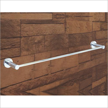 Rectangular Cp Finish Brass Towel Rod (24 Inch)