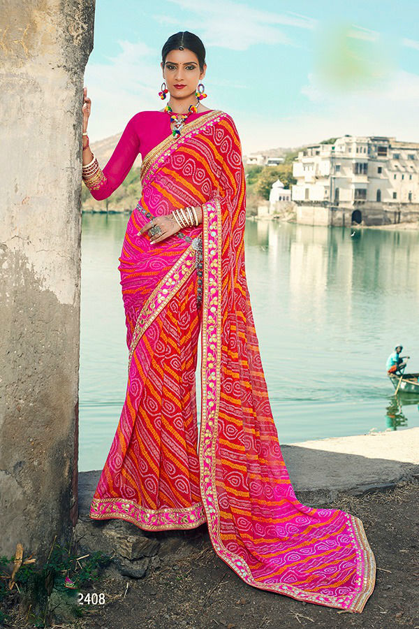 Georgette Bandhani Sarees