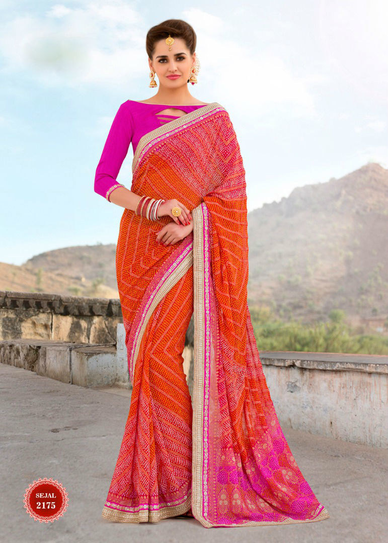 Georgette Bandhani Sarees