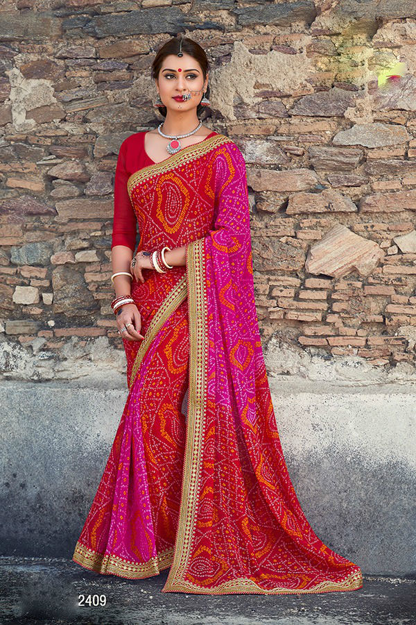 Georgette Bandhani Sarees