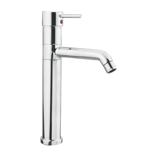 FLORA SINGLE LEVER BASIN MIXER - Stainless Steel, 12'' Pipe Connection, 15 mm Round Shape | Sleek Design, Durable Build