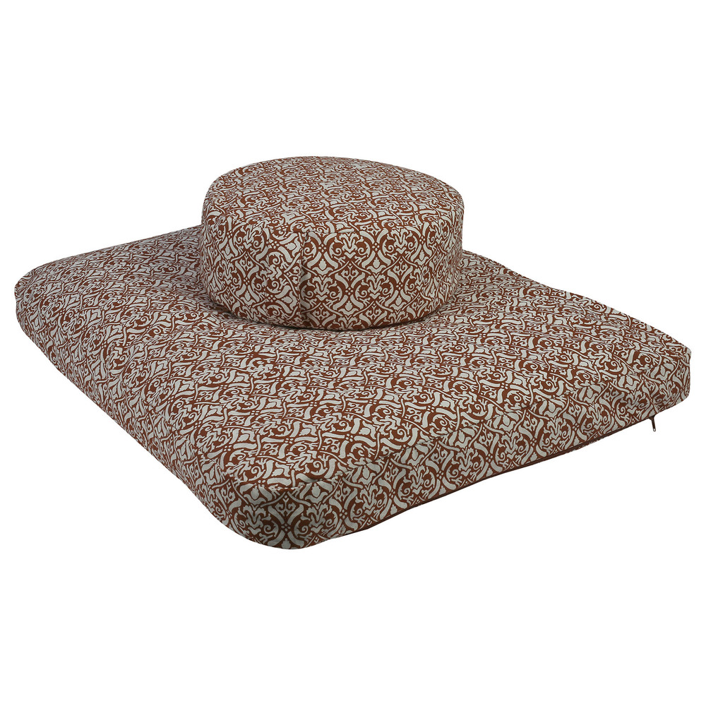 Meditation Cushion Set- Egg Plant Dimensions: 36X15 Cm  Centimeter (Cm)