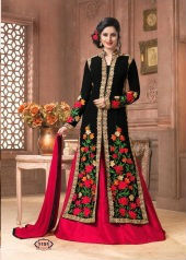 Salwar Suits - Georgette Top Santoon Bottom & Inner Customized Up To Size 42 | Embroidered Pattern Nazneen Dupatta Elegant Embroidery Work