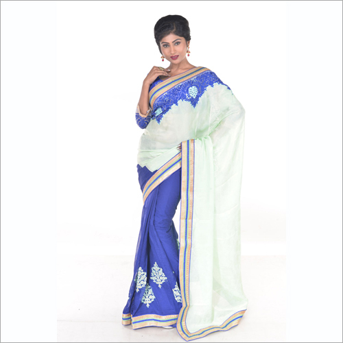 Chiffon Handblock Print Sarees