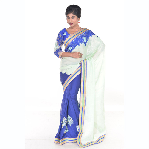 Chiffon Handblock Print Sarees