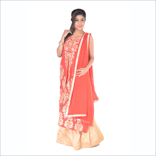 Jacket Lehenga Suit Decoration Material: Stones