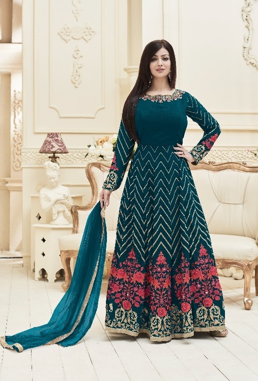 Embroidered Handwork Anarkali Suits