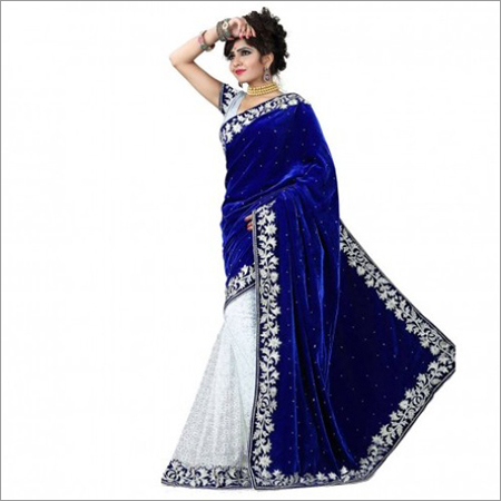 Blue Ladies Party Wear Saree