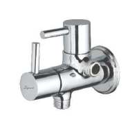 Stainless Steel 2 Way Angle Cock With Wall Flange