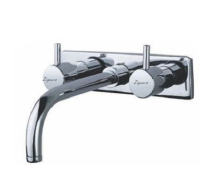 Stainless Steel Two Concealed Stop Cocks With Basin Spout