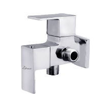 Stainless Steel 2 Way Angle Cock With Wall Flange