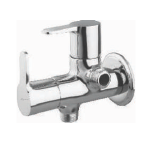 Stainless Steel 2 Way Angle Cock With Wall Flange
