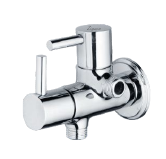 Stainless Steel 2 Way Angle Cock With Wall Flange