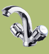 स्टेनलेस स्टील वॉल माउंटेड सेंटर होल बेसिन मिक्सर