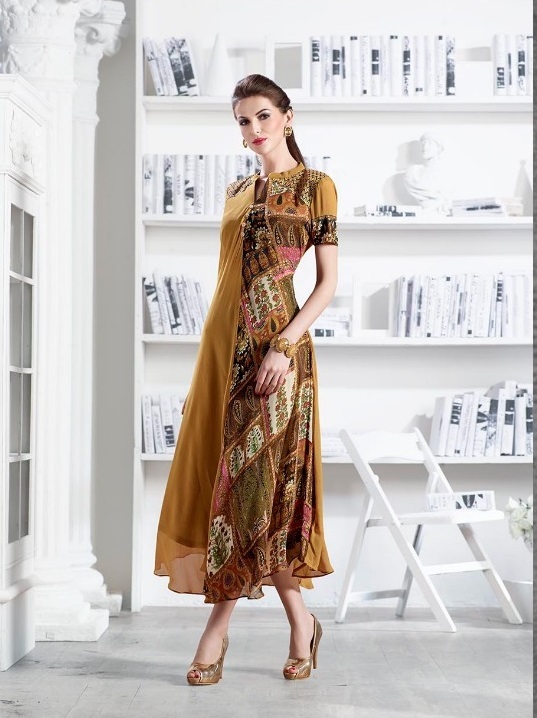 Embroiderd Georgette Kurtis