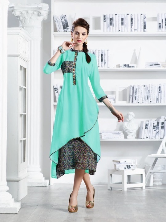 Embroiderd Georgette Kurtis