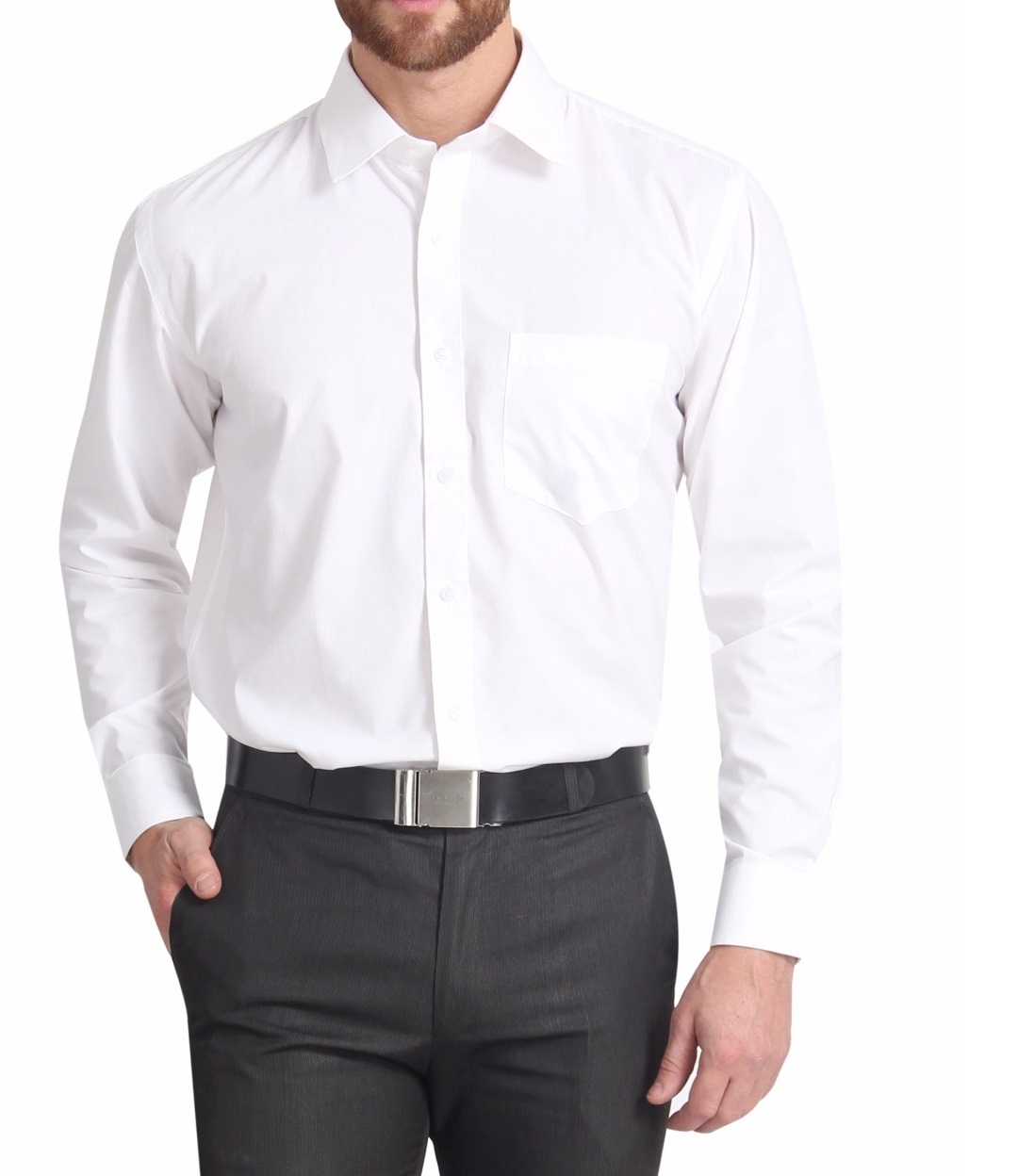 Formal Shirt - Cotton, All Sizes, Round Neck, Long Sleeve, Plain Pattern | Comfortable, Customizable, Durable, Stylish, Soft Fabric