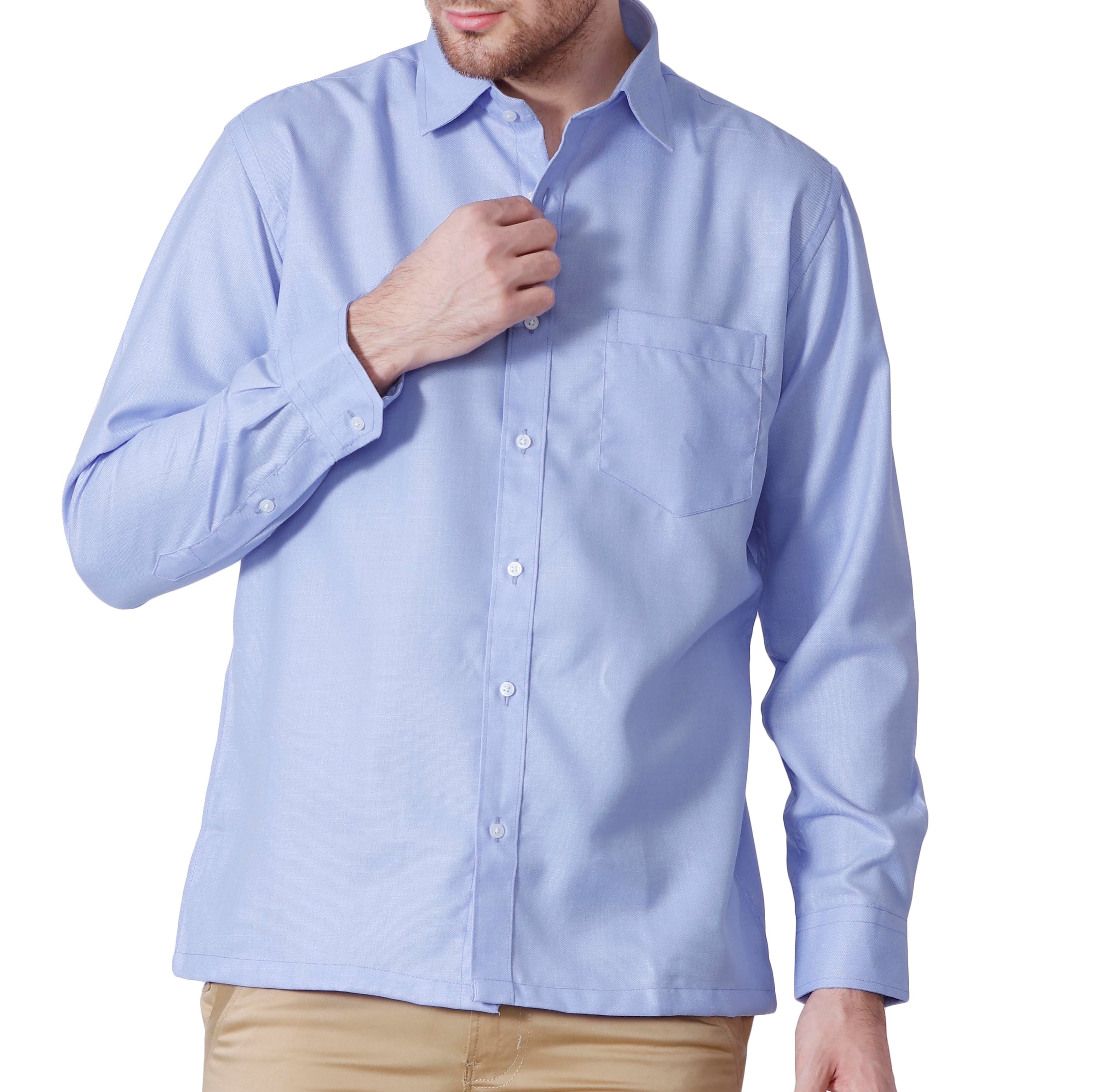 Formal Shirt - Cotton, All Sizes, Round Neck, Long Sleeve, Plain Pattern | Comfortable, Customizable, Durable, Stylish, Soft Fabric