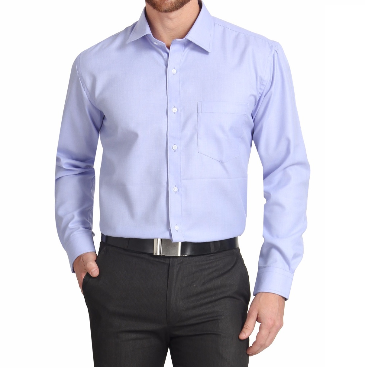 Formal Shirt - Cotton, All Sizes, Round Neck, Long Sleeve, Plain Pattern | Comfortable, Customizable, Durable, Stylish, Soft Fabric