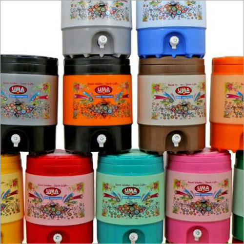 Water Cooler Jugs - Food-Grade Plastic, 350x300 mm, Multicolor | Attractive Prints, Durable Soft Grip Handle, Easy Carrying, Leakproof Design