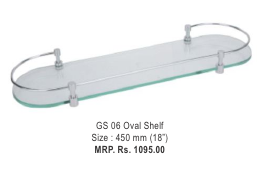 स्टेनलेस स्टील ओवल शेल्फ