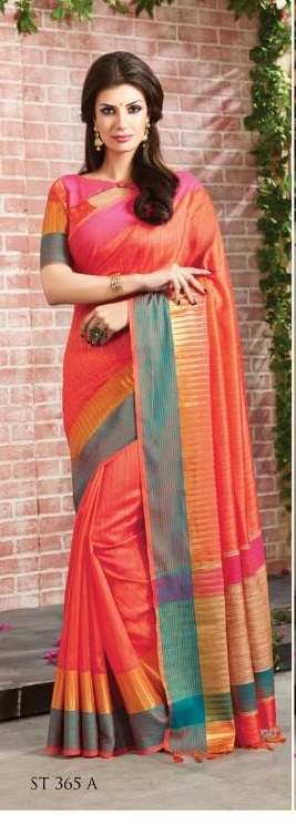 Designer Saree - Cotton Silk Fabric | Unstitched Blouse, Customized Size Up To 42", Weaving Butta And Border