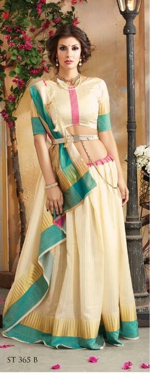Designer Saree - Cotton Silk Fabric | Unstitched Blouse, Customized Size Up To 42", Weaving Butta And Border