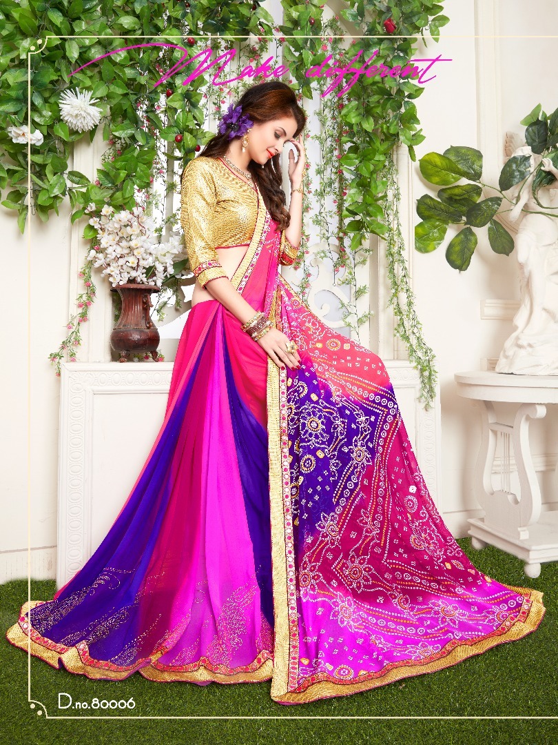 Multi Cheap Designer Sarees Online