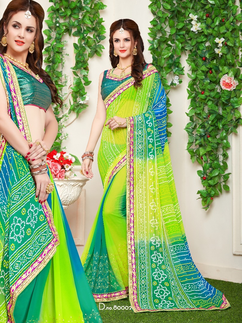 Multi Cheap Designer Sarees Online