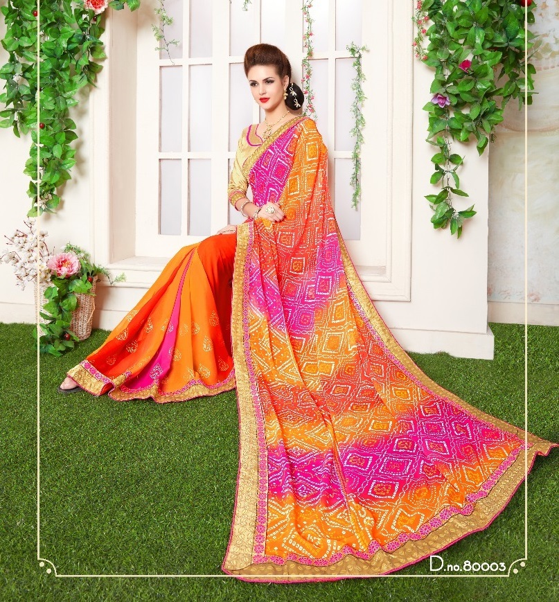 Multi Cheap Designer Sarees Online