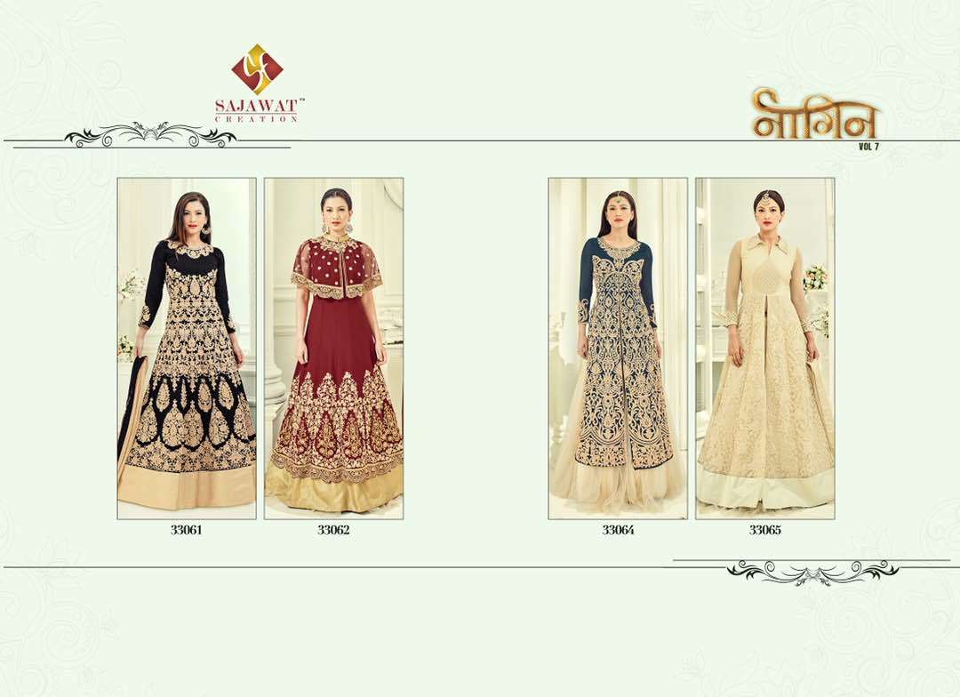 Embroidered Salwar Suit - Faux Georgette Top With Heavy Net, Santoon Inner & Bottom | Full Sleeve, Anti-wrinkle, Breathable, Quick Dry, Ethnic Design Collection
