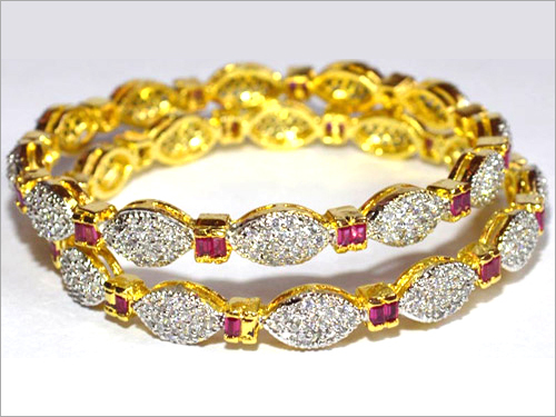 Designer Bangles - Yellow Gold, Women's Jewelry, Laser Crafted with Diamonds | Perfect for Engagement and Gift Occasions