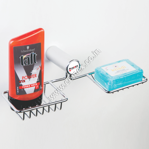 स्टेनलेस स्टील साबुन और बोतल होल्डर