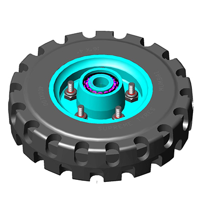 स्लाइड रबर टायर 16x4