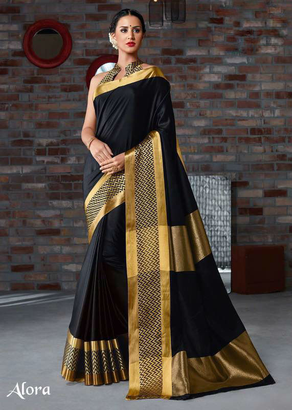 Latest Saree Designs - Pure Cotton Silk Fabric, Designer Saree With Unstitched Blouse | Customized Size Up To 42", Intricate Weaving Work