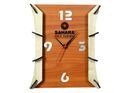 Wooden Wall Clock - 12 Inch Floral Design, Brown Wood, Quartz Mechanism, Durable Material, Accurate Time, Easy To Install