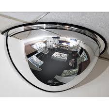 Dome Mirror - High-Quality Glass, 24-Inch Diameter, Elegant Silver Finish | Distortion-Free Reflection, Versatile Home Décor Accessory