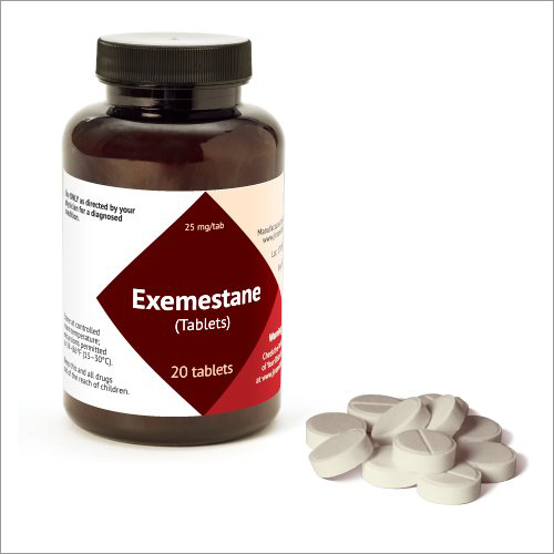 Exemestane - Tablet Compression 25mg | White Oval Tablet, Breast Cancer Treatment, Post-Menopausal Use, Hormone Reduction, Tumor Growth Control, Cancer Prevention
