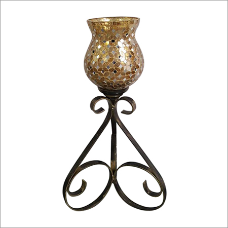 Steel Mosaic Metal Candle Holder Stand